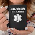 Ausser Dienst Rette Dich Selbst [German Language] Black Tassen Lustige Geschenke